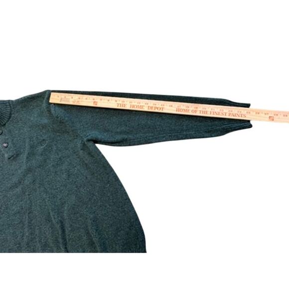 "CHAPS" Mens Long Sleeve Sweater SZ XL Elbow Patches 100% Cotton Grandpa Core - Picture 5 of 13